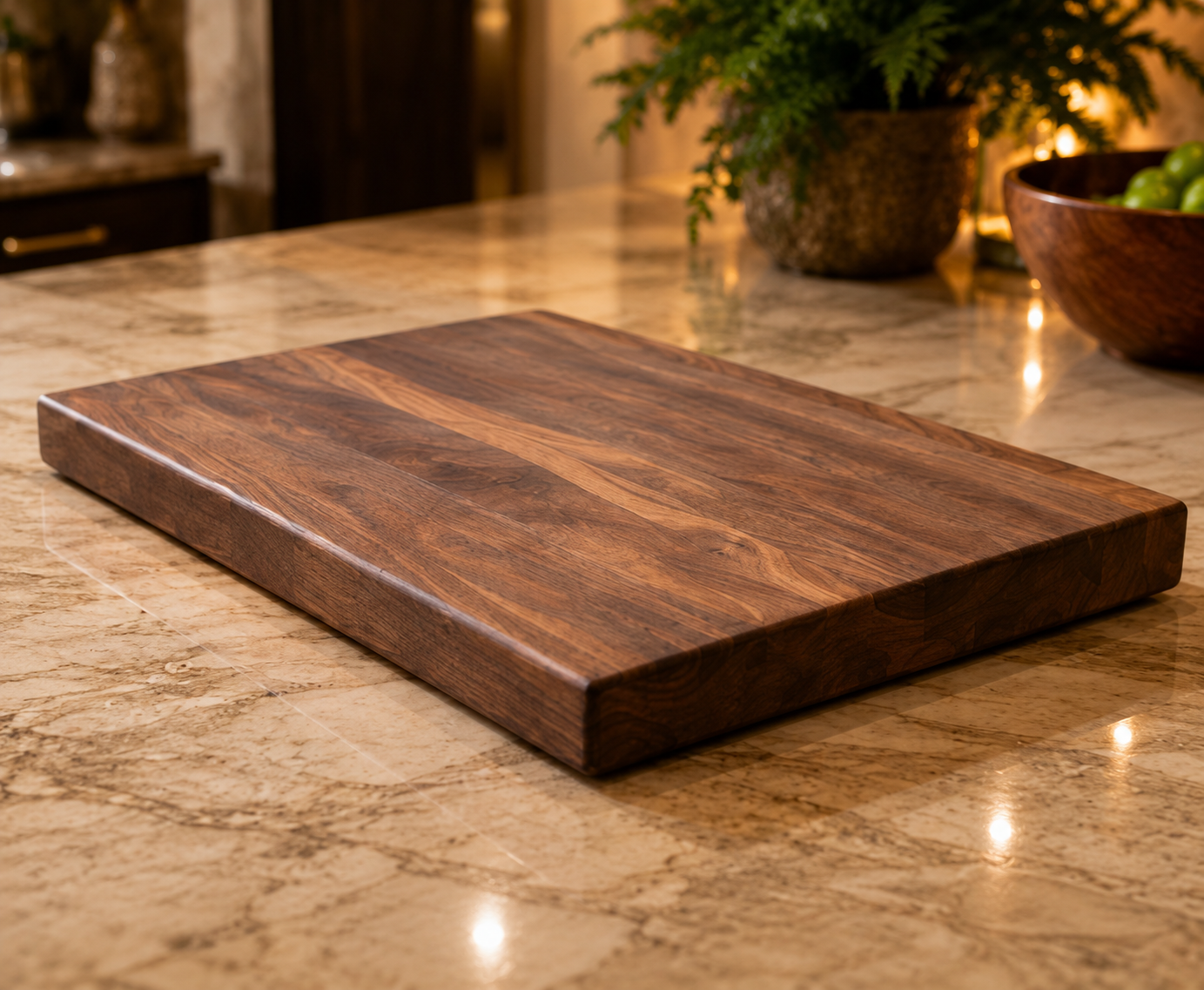 The Reserve Collection premium walnut cutting board