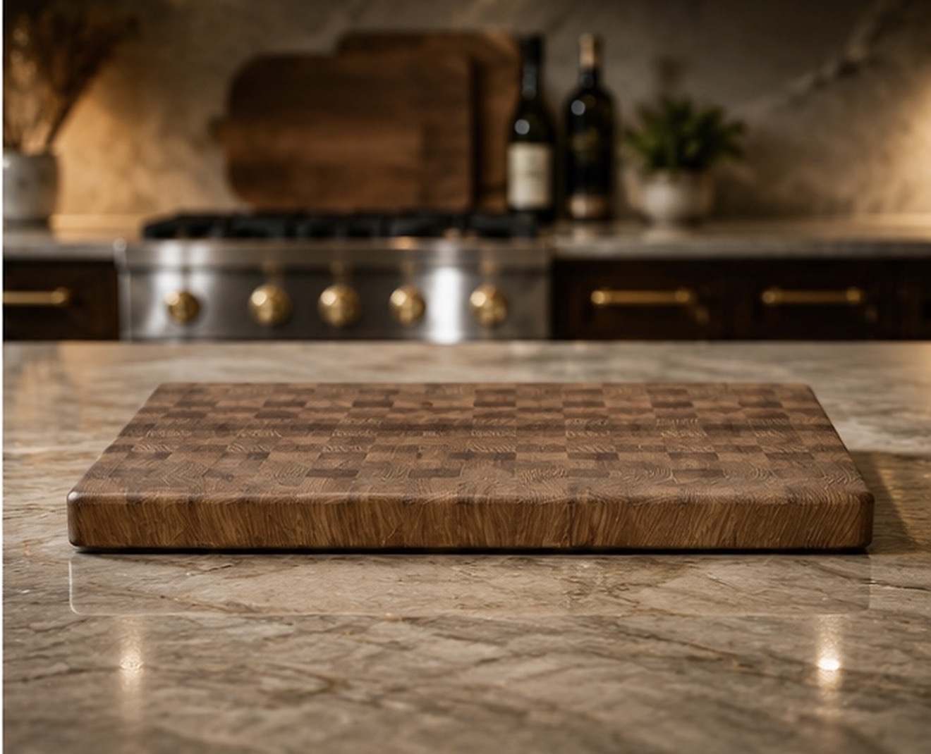 The Crossroads - White Oak & Dark Walnut End-Grain Cutting Board - Image 3