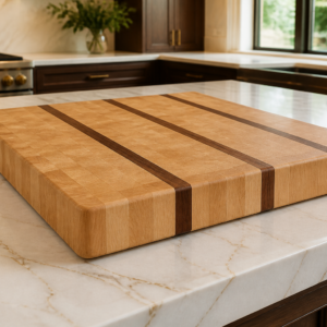 The Sterling — Maple & Dark Walnut End-Grain Cutting Board